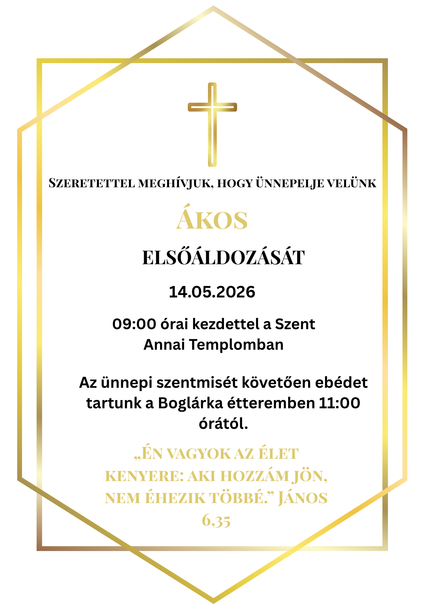 Elsőáldozási Meghívó #5