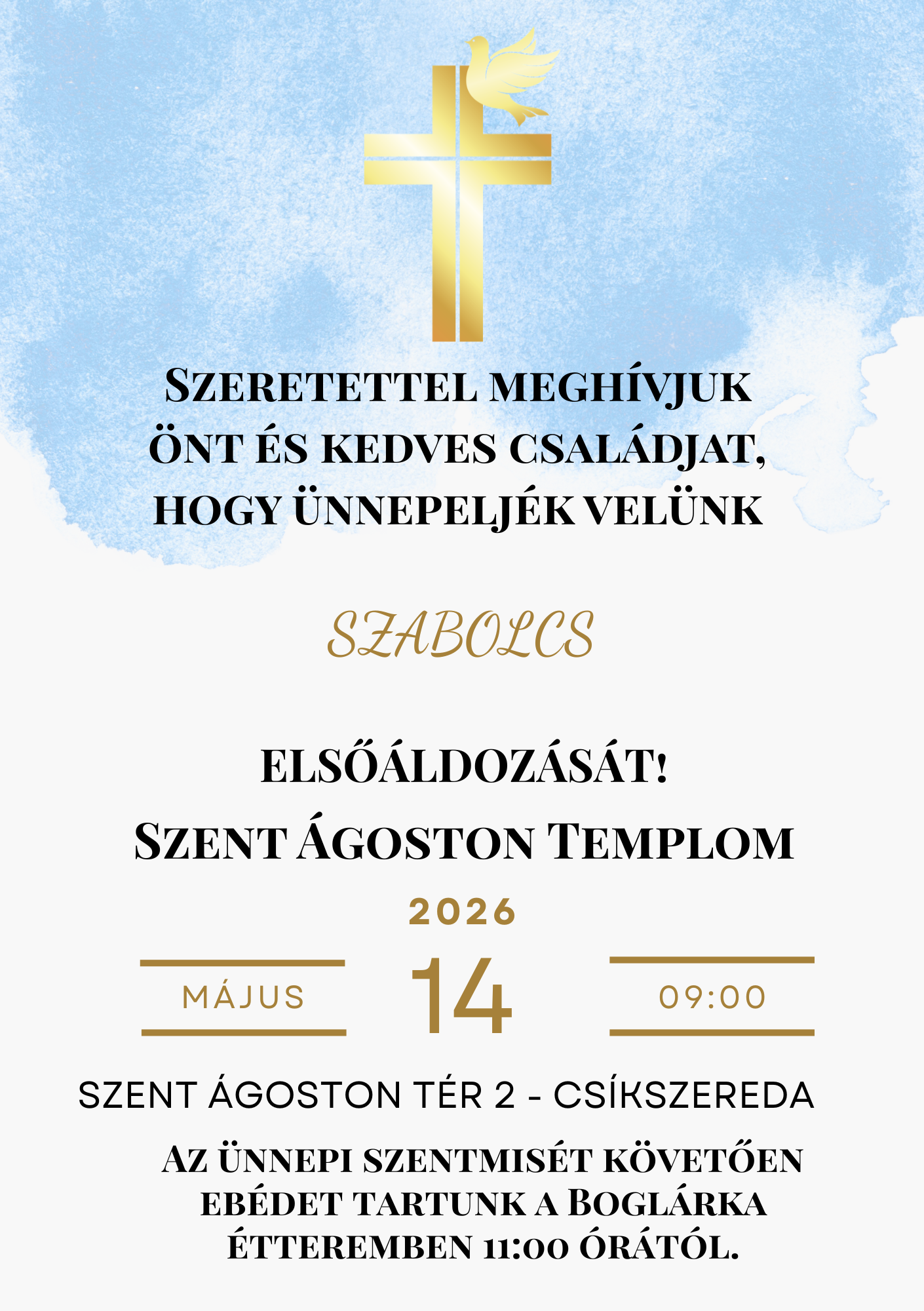 Elsőáldozási Meghívó #1
