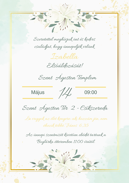 Elsőáldozási Meghívó #2
