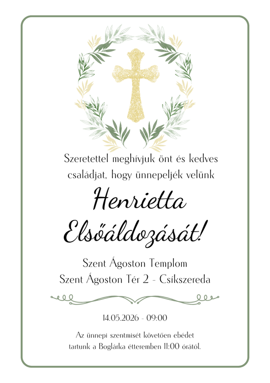 Elsőáldozási Meghívó #4