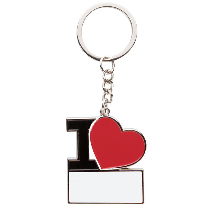 Breloc Metalic I Love Personalizat