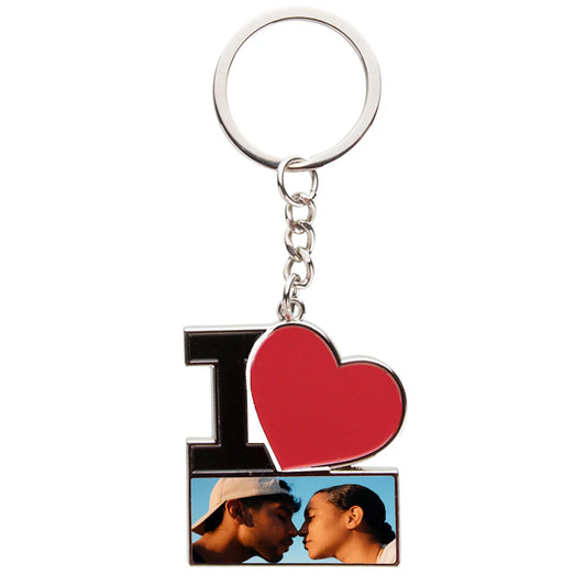 Breloc Metalic I Love Personalizat