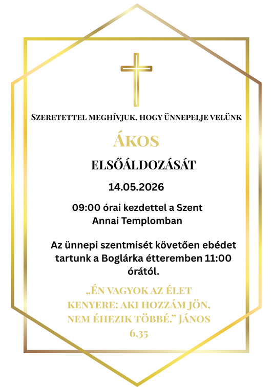 Elsőáldozási Meghívó #5