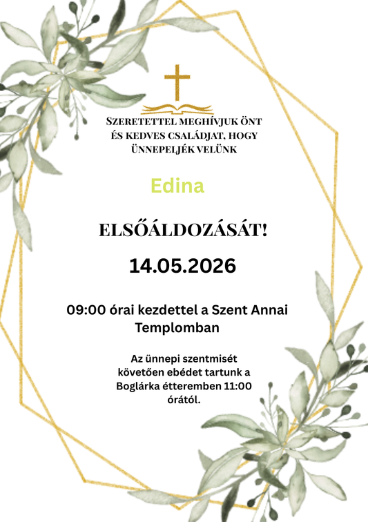 Elsőáldozási Meghívó #6