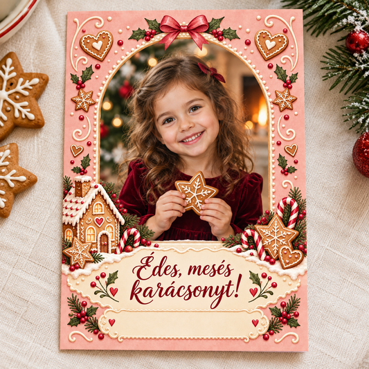 Fotós karácsonyi köszöntő – Mézeskalács