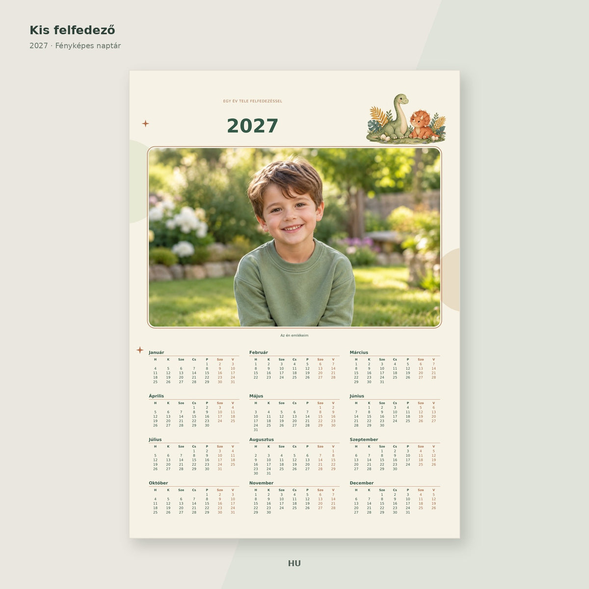 2027-es fényképes naptár – Kis felfedező – Magyar / HU
