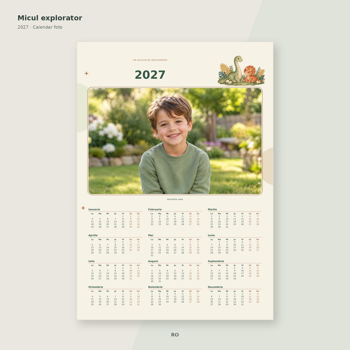 Calendar foto 2027 – Micul explorator – Română / RO