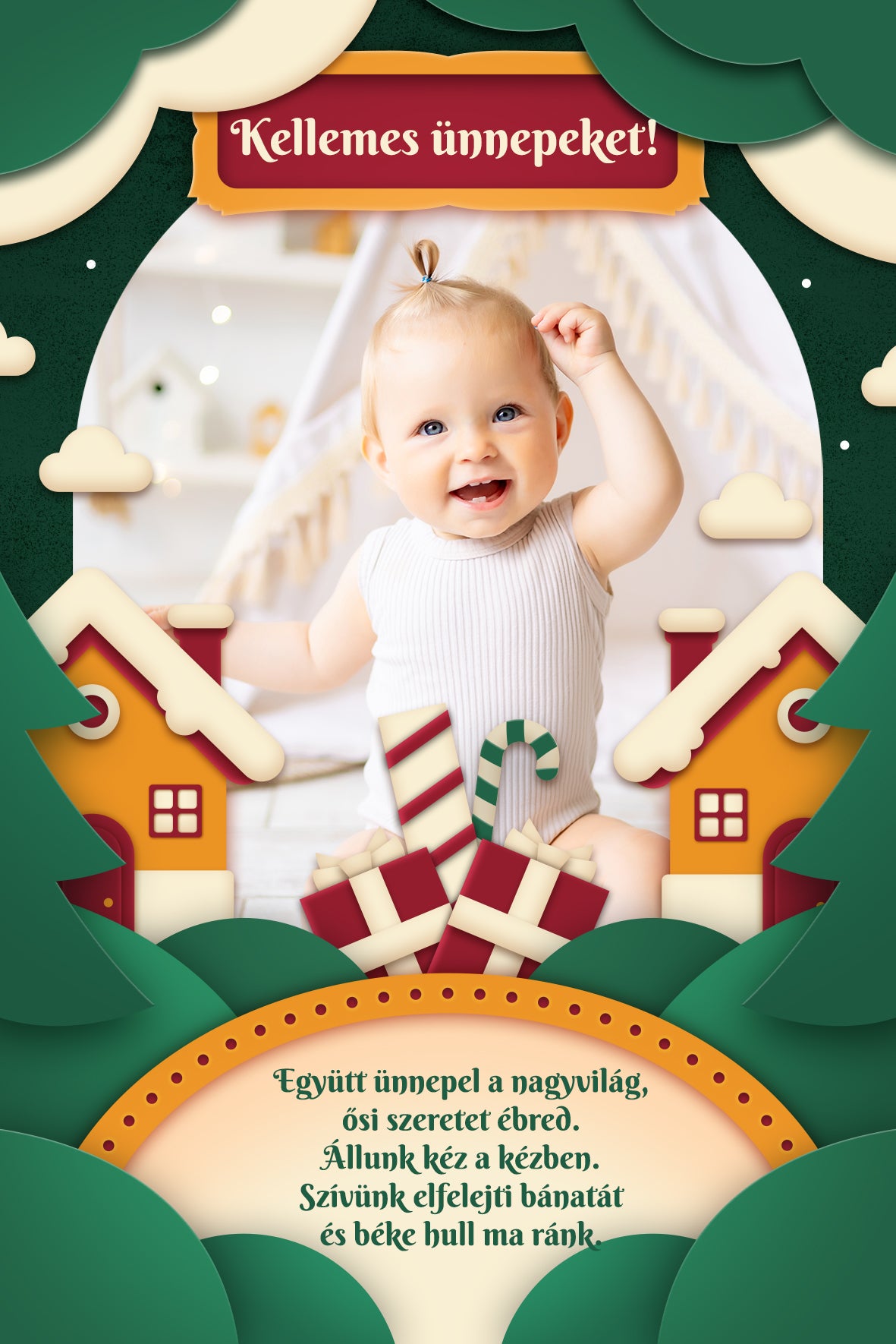 Karácsonyi Üdvözlőlap Szémelére Szabható